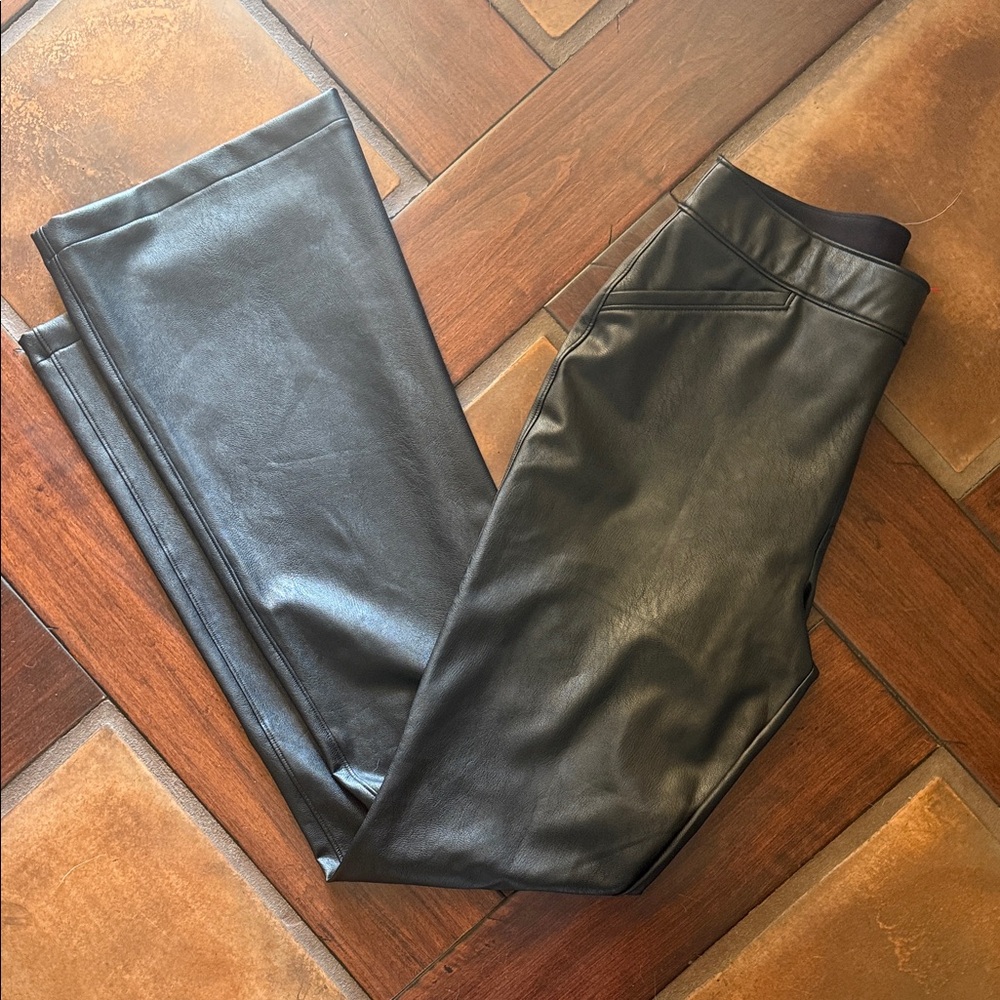 SPANX Black Faux Leather Leggings